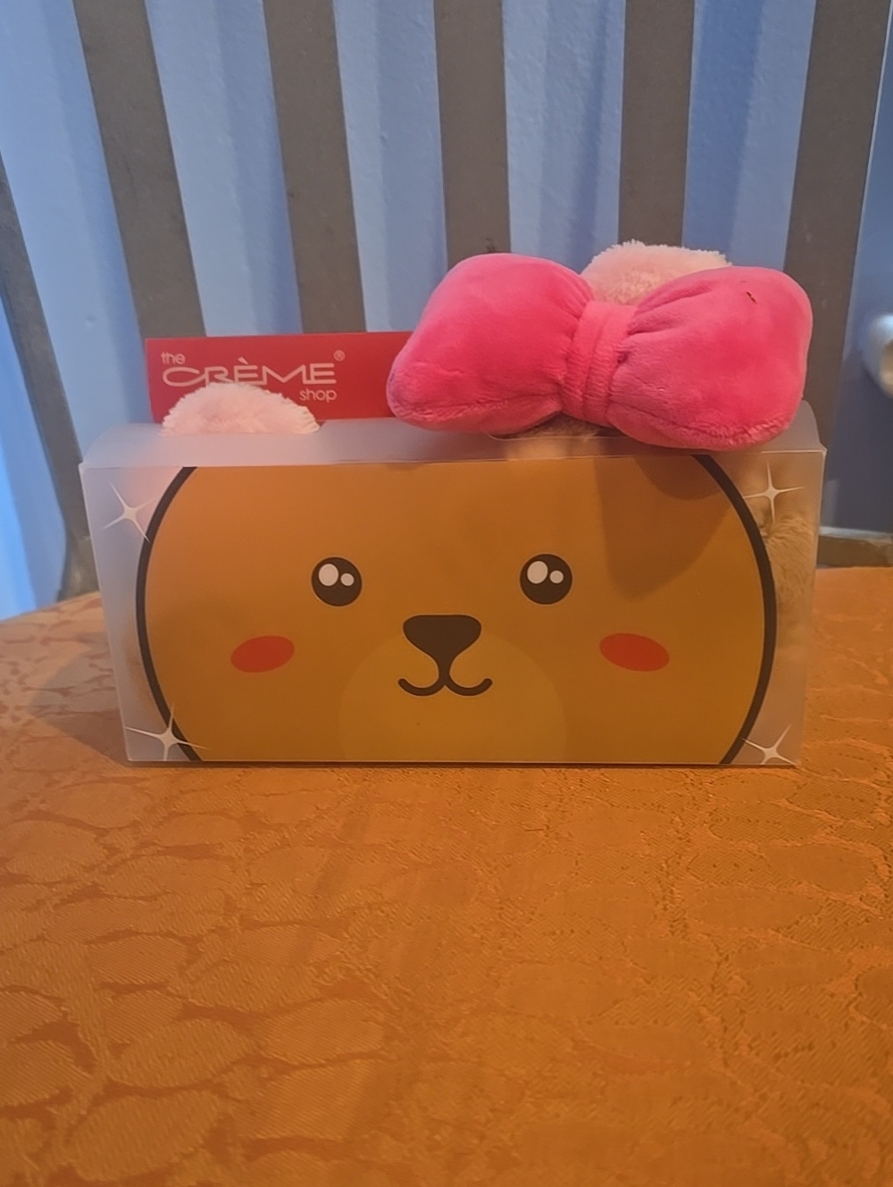 The Crème Shop Plush Headband with Pink Bow Adults Or Kids